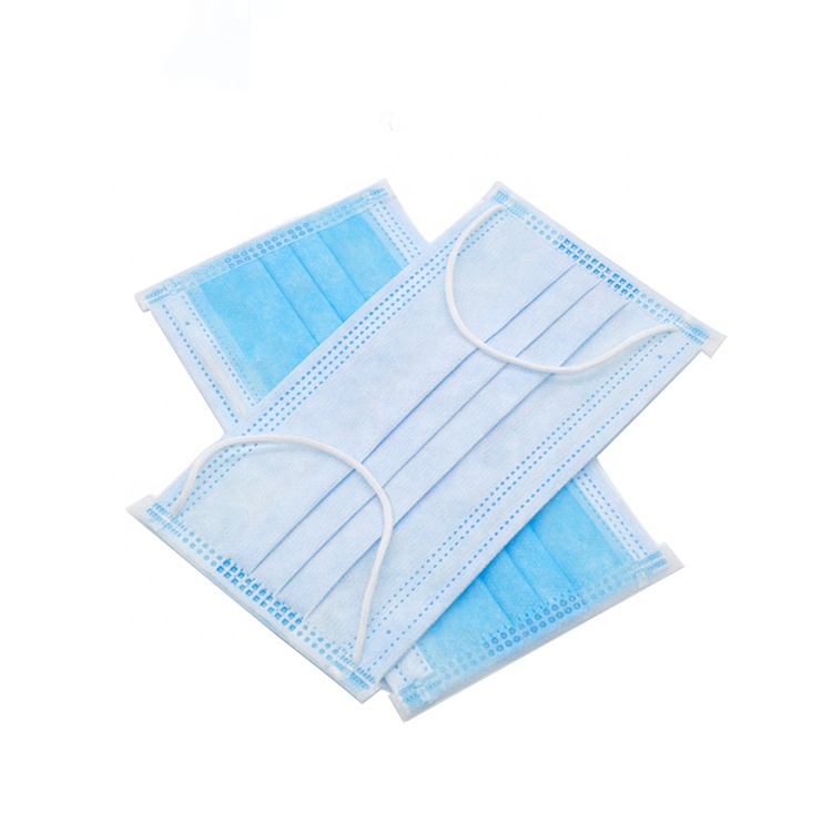 In Stock Non-woven 3 Ply Disposable Face Mask Earloop